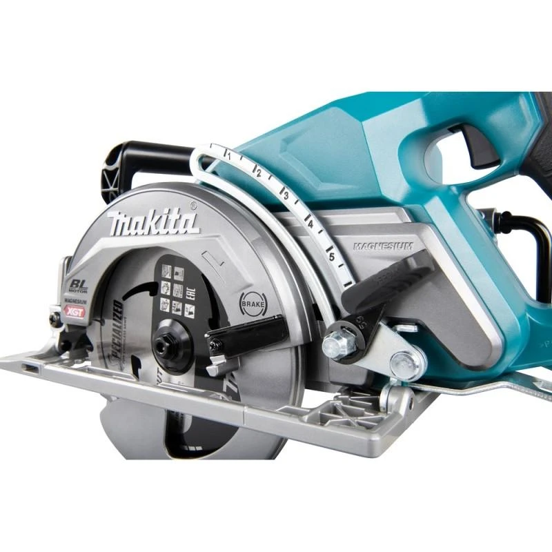 Makita RS001GZ Rankinis diskinis pjūklas, XGT, ø185x30mm, 65mm, AWS, bešepetėlinis variklis, "Z" versija - komplektuojamas be akumuliatoriaus ir kroviklio
