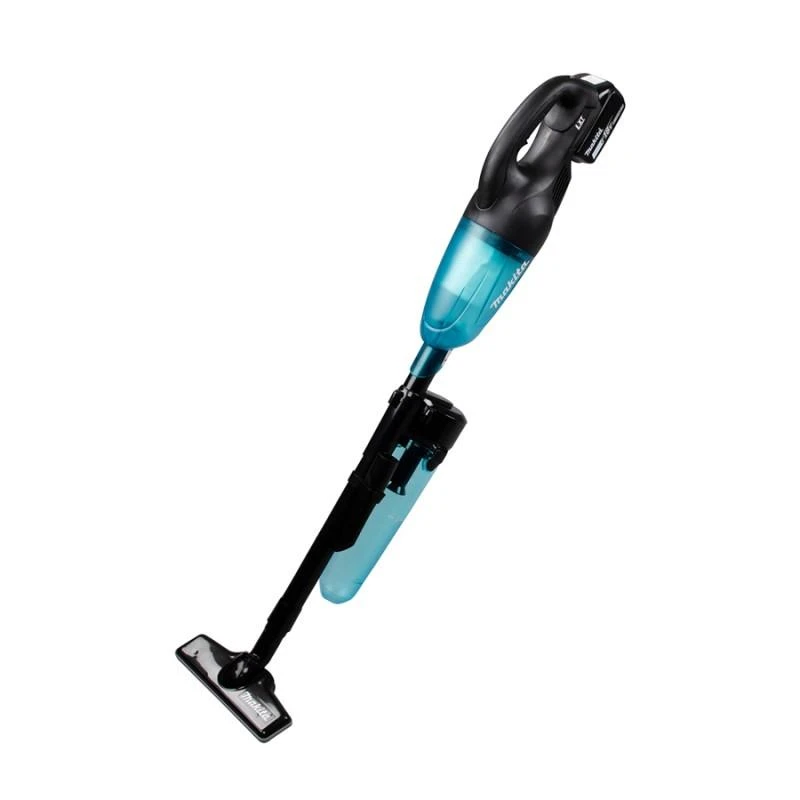 Makita DCL180SFCB Akumuliatorinis dulkių siurblys, 18V, 1x3.0Ah, DC18SD, juodos spalvos, komplekte cikloninis priedas.