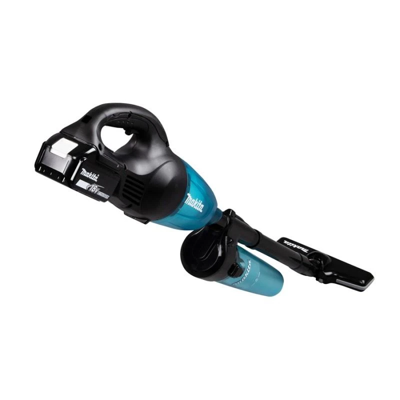 Makita DCL180SFCB Akumuliatorinis dulkių siurblys, 18V, 1x3.0Ah, DC18SD, juodos spalvos, komplekte cikloninis priedas.