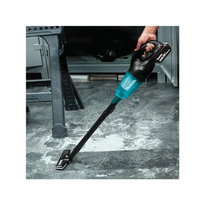 Makita DCL180SFCB Akumuliatorinis dulkių siurblys, 18V, 1x3.0Ah, DC18SD, juodos spalvos, komplekte cikloninis priedas.