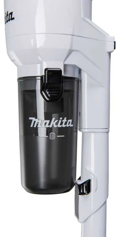 Makita DCL286FZW Akumuliatorinis dulkių siurblys, LXT, 18V, bešepetėlinis variklis, su cikloniniu priedu, baltos spalvos 100W. Be akumuliatoriaus ir kroviklio.