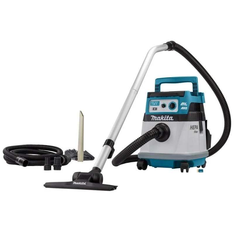 Makita DVC157LZX3 Akumuliatorinis dulkių siurblys 2x18 V Li-ion, HEPA; AWS; Be akumuliatorių ir kroviklio! RAMIOJE!