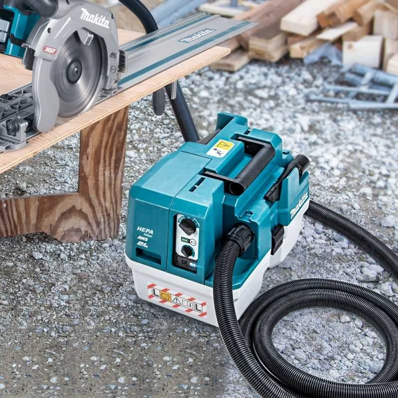 Makita VC013GLZ Akumuliatorinis dulkių siurblys 40V XGT, 7,5L, AWS, komplektuojama be akumuliatorių ir kroviklio!