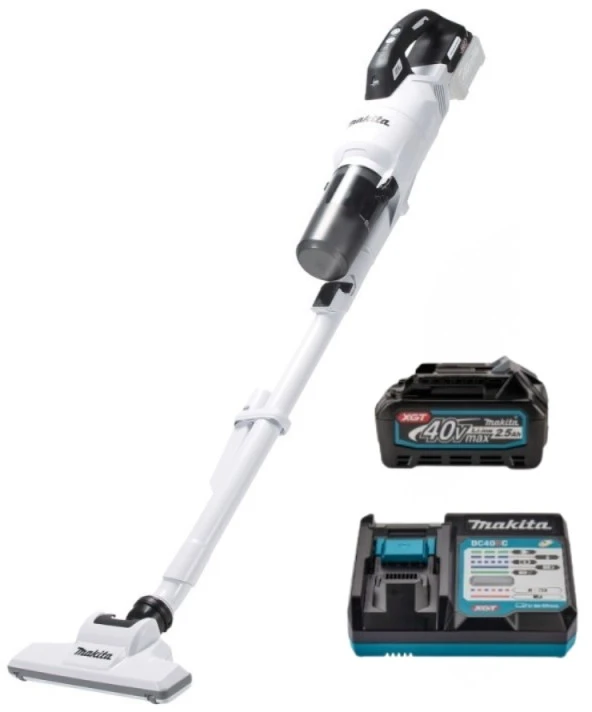 Makita CL003GD108 Akumuliatorinis dulkių siurblys 40V XGT, 125W, cikloninis, 2,5Ah, Baltas