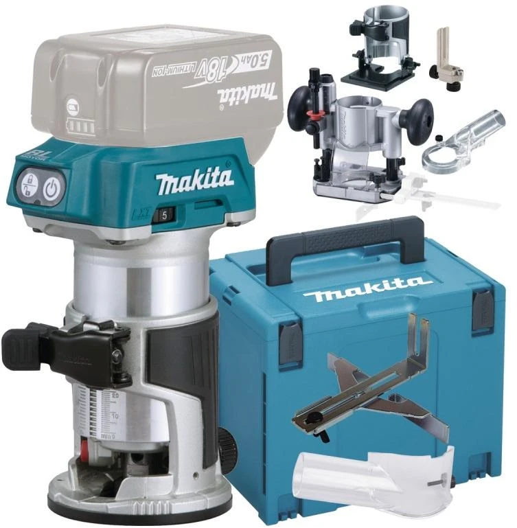 Makita DRT50ZJX5 Akumuliatorinis freza 6- 8mm, 10.000 - 30.000 r/min