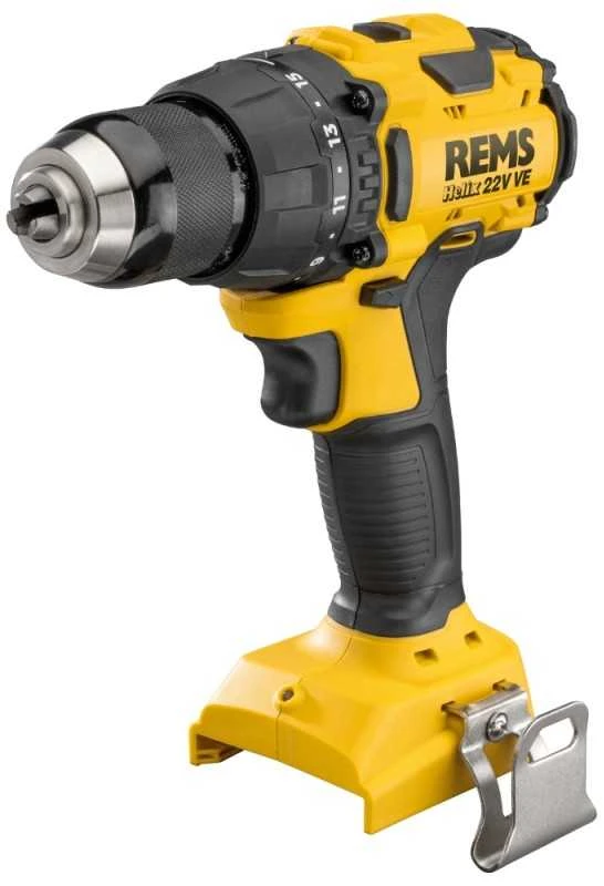 REMS Helix 22V VE gręžtuvas su metaliniu diržo laikikliu