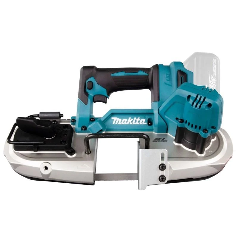 Makita DPB183Z Akumuliatorinis juostinis pjūklas, 66x66 mm,18V, aliuminio, Be akumuliatorių ir kroviklio!