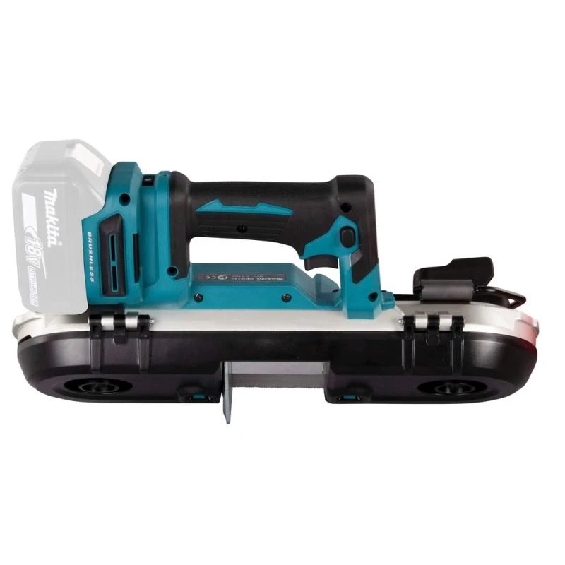 Makita DPB183Z Akumuliatorinis juostinis pjūklas, 66x66 mm,18V, aliuminio, Be akumuliatorių ir kroviklio!
