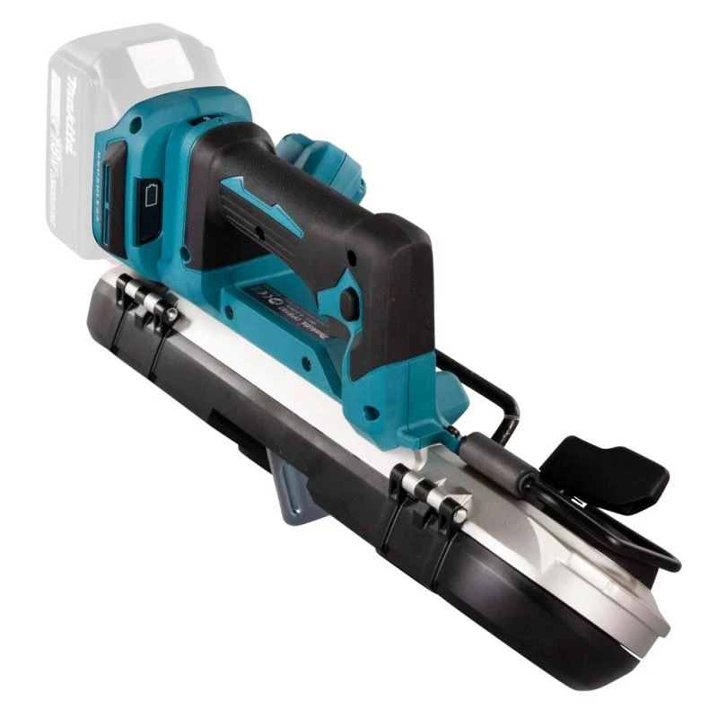 Makita DPB183Z Akumuliatorinis juostinis pjūklas, 66x66 mm,18V, aliuminio, Be akumuliatorių ir kroviklio!