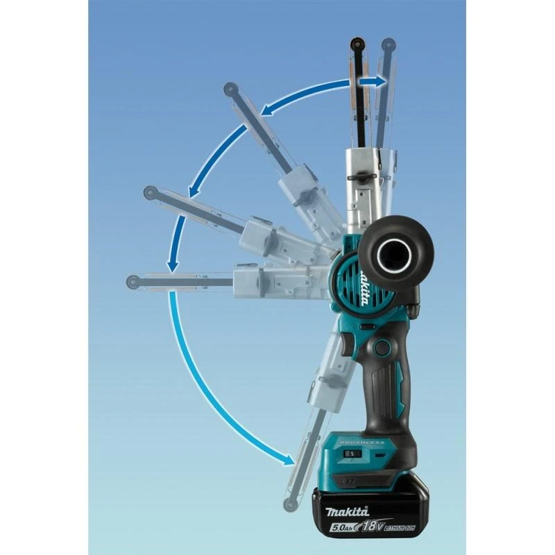 Makita DBS180Z Akumuliatorinis juostinis šlifuoklis, 18V, BL-motor, 9 x 533 mm, 1,8kg, Be akumuliatorių ir kroviklio!