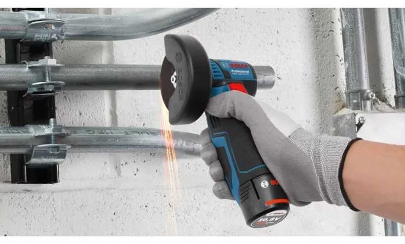 Bosch Akumuliatorinis kampinis šlifuoklis GWS 12V-76 V-EC, 2x3.0Ah