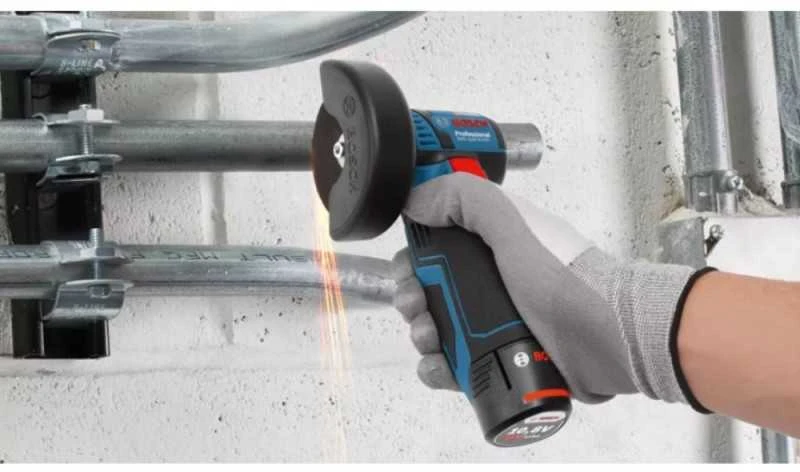 Bosch Professional kampinis šlifuoklis GWS 12V-76 (be baterijos ir įkroviklio; kartoninėje dėžėje)