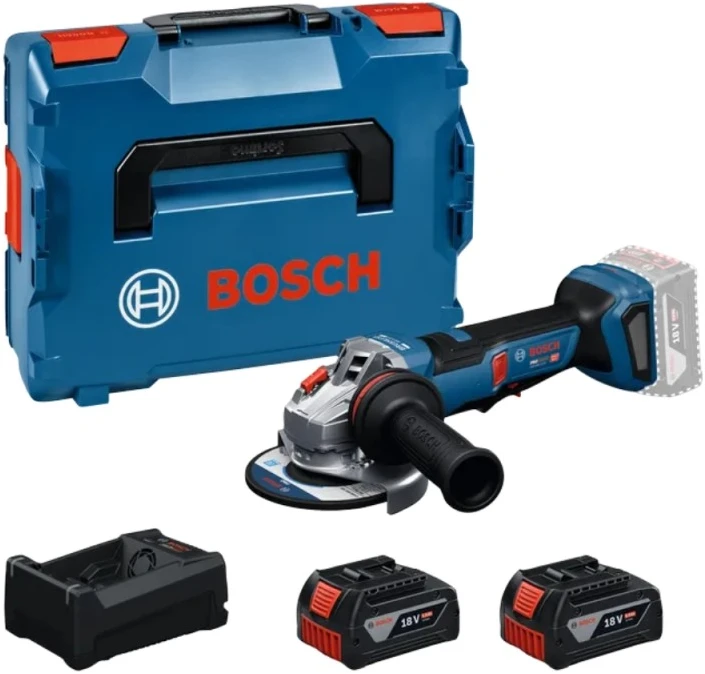 Bosch GWS18V-11PS, 125mm, 2x 5,0Ah, GAL 12V/18V-80; LB