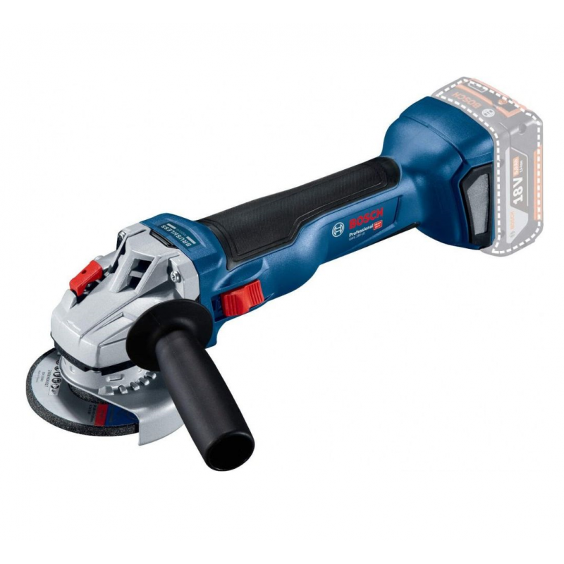 Bosch GWS 18V-10, LB be akumuliatoriaus ir kroviklio