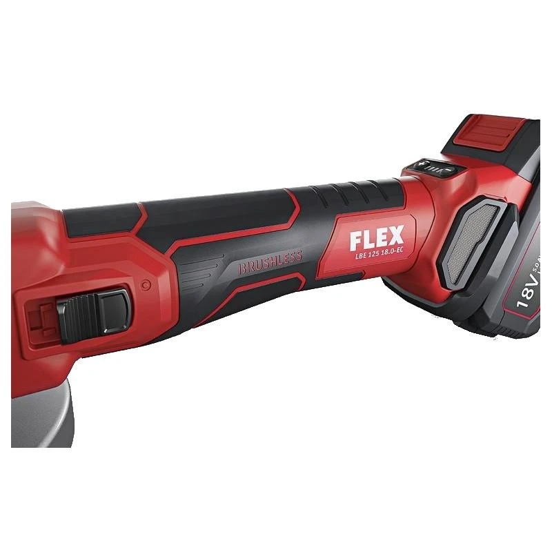 Akumuliatorinis kampinis šlifuoklis FLEX LBE 125 18.0-EC/5.0 Set
