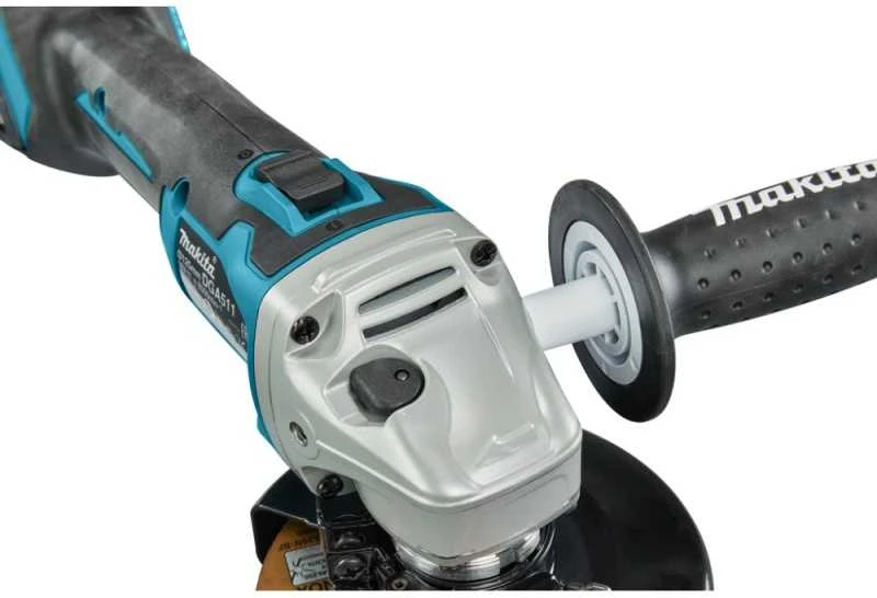 Makita DGA511Z Akumuliatorinis kampinis šlifuoklis, greičio reguliavimas 3000-8500min-1, 18V, ø125mm, komplektuojama be akumuliatorių ir kroviklio!