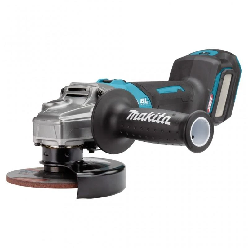 Makita GA023GM201 Kampinis šlifuoklis XGT, 125MM, 0-8500RPM; bešepetėlinis variklis, 2X4,0Ah; greitasis kroviklis; elektrinis stabdys; AFT; AWS (be AWS lusto); MAKPAC lagaminas; slankusis jungiklis, reguliuojamas greitis