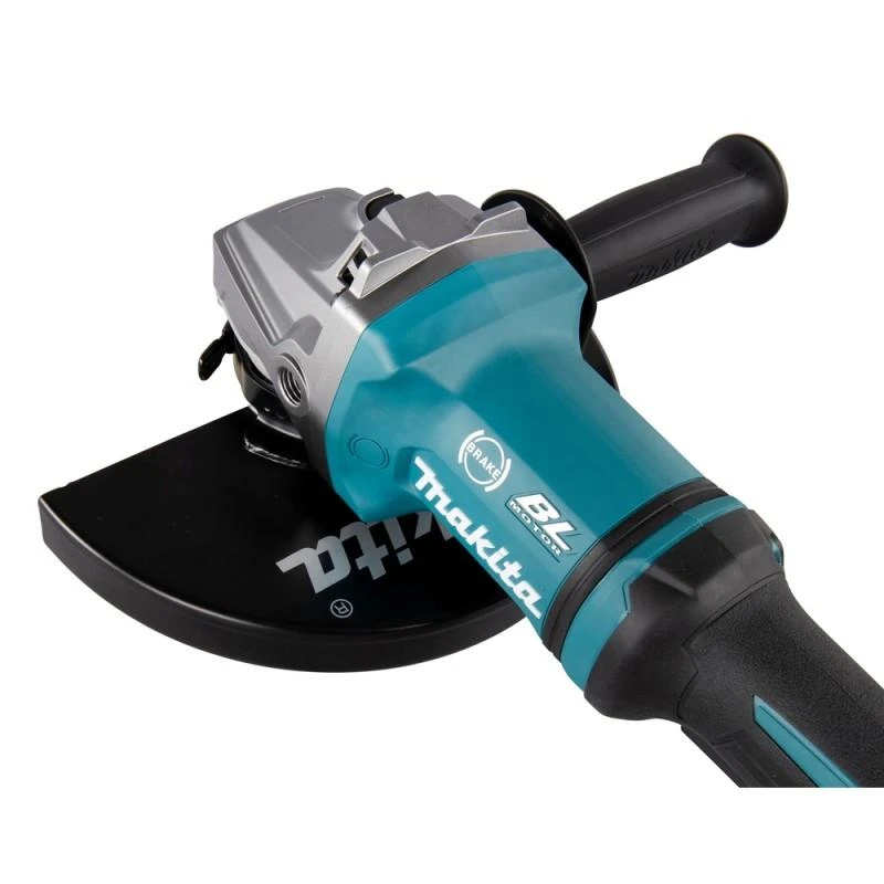 Makita GA038GZ Kampinis šlifuoklis XGT, 230MM, 6600RPM; bešepetėlinis variklis; elektrinis stabdys; AFT; XPT; AWS (be AWS lusto); "Z" versija - komplektuojamas be akumuliatoriaus ir kroviklio