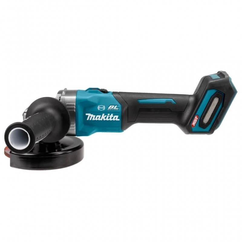 Makita GA005GM201 Kampinis šlifuoklis XGT, 125MM, 8500RPM; bešepetėlinis variklis, 2X4,0Ah; greitasis kroviklis; elektrinis stabdys; AFT; MAKPAC lagaminas; slankusis jungiklis