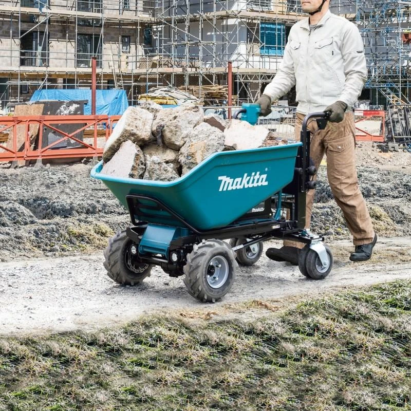 Makita DCU603Z Cordless Wheelbarrow 2X18V Li-ion, with dump function, BL-motor, 3-speed, max load 300kg, 124kg be akumuliatoriaus ir kroviklio