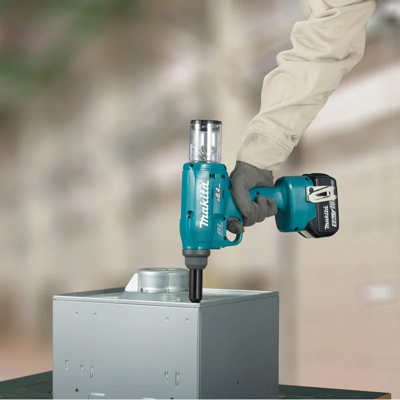 Makita DRV250Z Akumuliatorinis kniediklis; 18V; BL-motorootor; 4,8 - 6,4 mm, 20kN, Be akumuliatorių ir kroviklio!