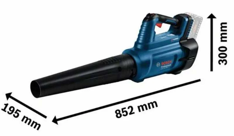 Akumuliatorinis lapų pūstuvas Bosch GBL 18V-750, be akumuliatoriaus ir kroviklio