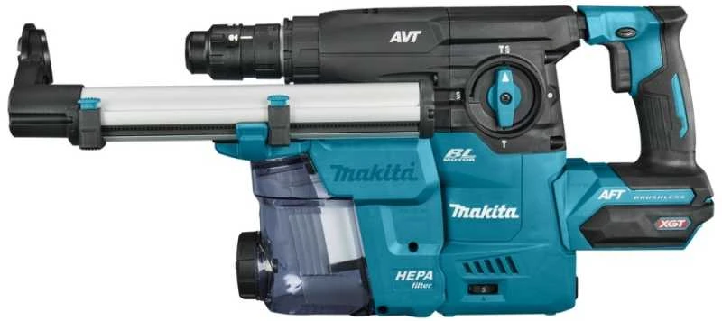 Makita 40V akumuliatorinis perforatorius su dulkių surinkėju
