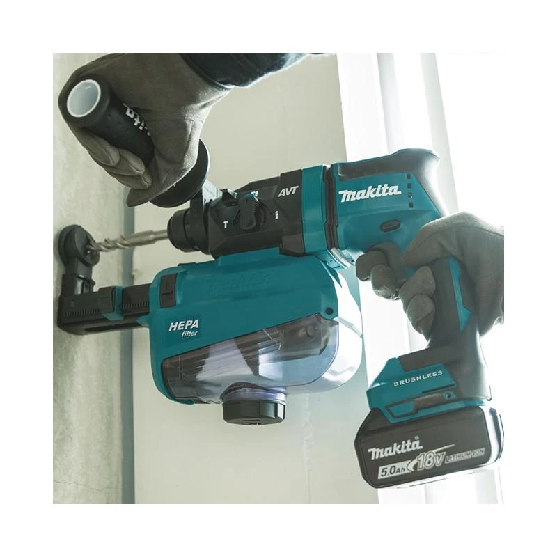 Makita DHR182ZWJ Akumuliatorinis perforatorius, 18 V, SDS-PLUS, 1,7J, LED, AWS, Be akumuliatorių ir kroviklio!, MAKPACK