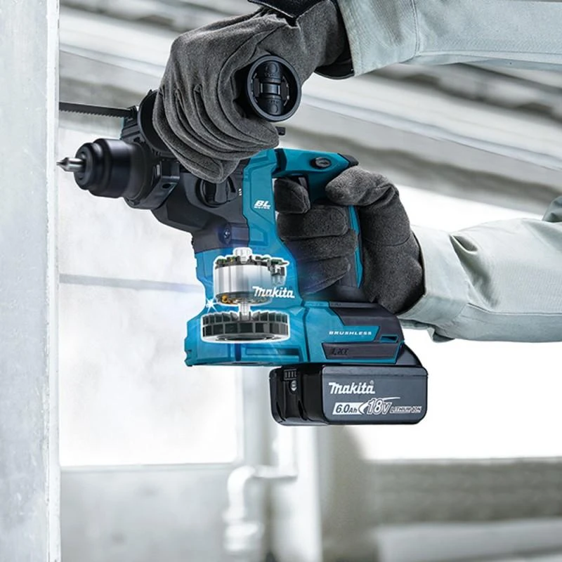 Makita DHR183Z Akumuliatorinis perforatorius, 18 V,SDS-PLUS, 1,7J, LED, AVT, Be akumuliatorių ir kroviklio!