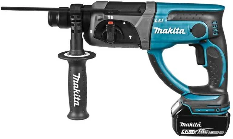 Makita DHR202RTJ Akumuliatorius perforatorius, 18 V, 2x 5,0 Ah Li-ion, SDS-PLUS, 1,9J, LED, MAKPACK