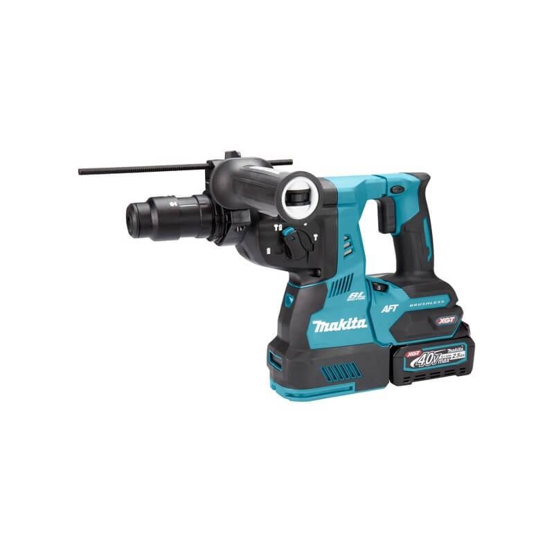 Makita HR002GM202 Perforatorius XGT, 2,9 J, 28mm; 4,1kg, bešepetėlinis variklis, greitojo keitimo griebtuvas, 2X4,0Ah, greitasis kroviklis; AFT; AWS su AWS lustu); AVT; Soft no load; XPT; MAKPAC lagaminas