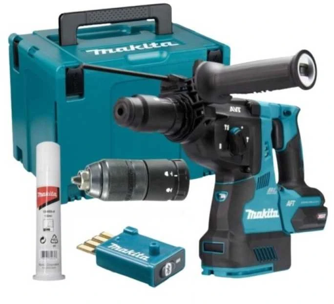 Makita HR002GZ02 Perforatorius XGT, 2,9 J, 28mm; 4,1kg, bešepetėlinis variklis, greitojo keitimo griebtuvas, AFT; AWS (su AWS lustu); AVT; Soft no load; XPT; MAKPAC lagaminas; "Z" versija - komplektuojamas be akumuliatoriaus ir kroviklio
