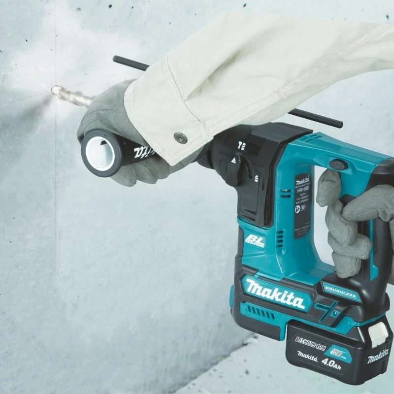 Makita HR166DZ Akumuliatorinis perforatorius 10,8V; BL-motor; Be akumuliatorių ir kroviklio!