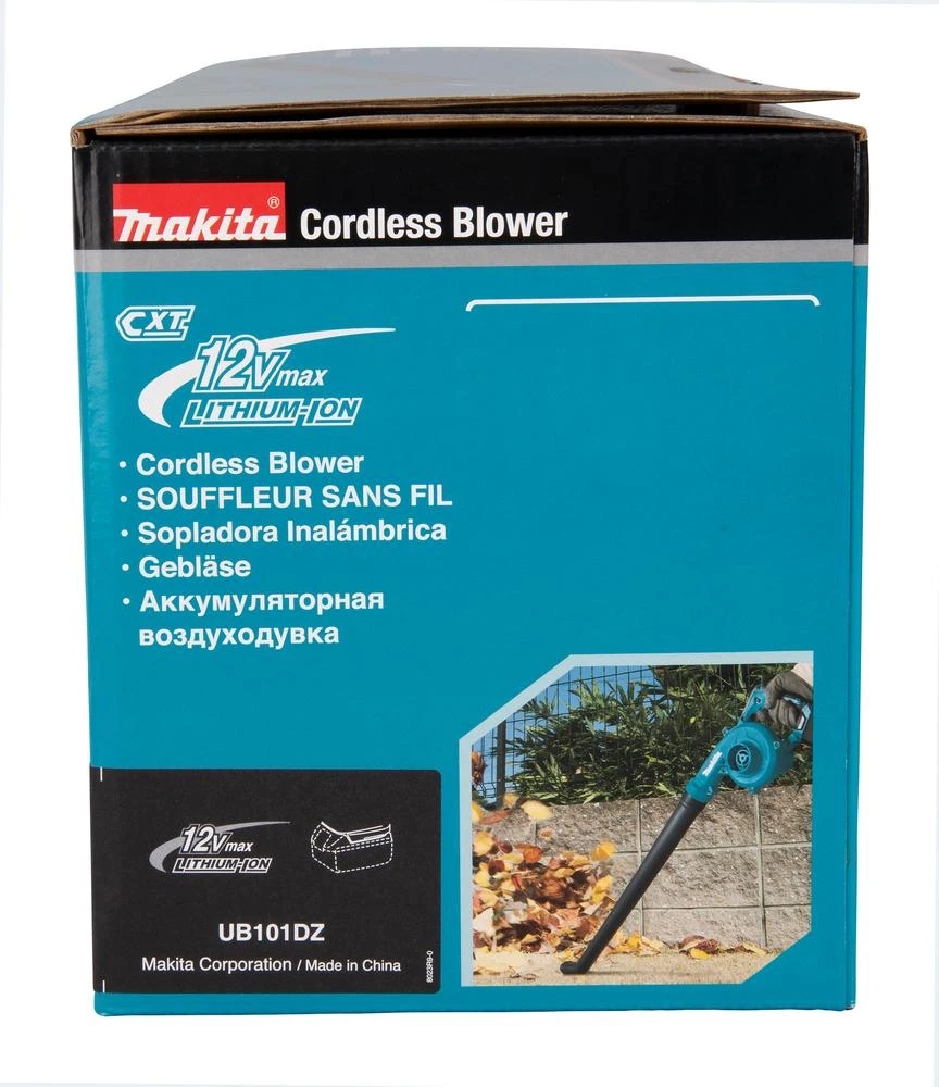 Makita UB101DZ Akumuliatorinis pūstuvas, 12 V Max CXT, 2,6m³/min, 0-15800min-1, garden nozzle, 1,4kg, Be akumuliatorių ir kroviklio!