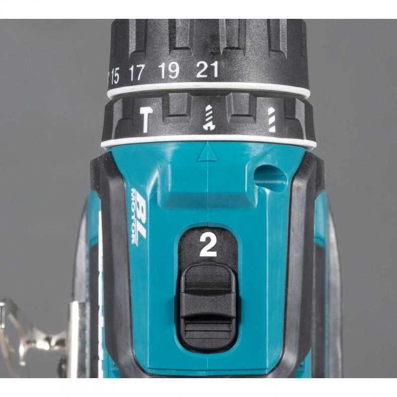Makita DHP485Z Akumuliatorinis smūginis gręžtuvas, 18 V, 50/25 Nm, 1,7kg, LED, BL-motor, Be akumuliatorių ir kroviklio!