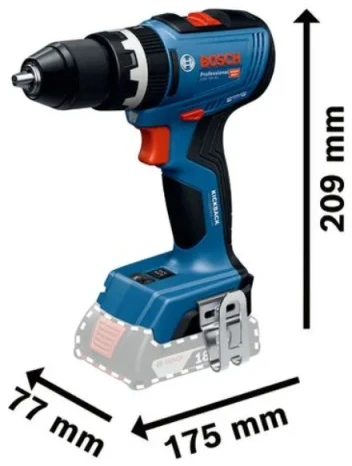 Bosch GSB 18V-65 (be akumuliatoriaus ir kroviklio; C) be akumuliatoriaus ir kroviklio
