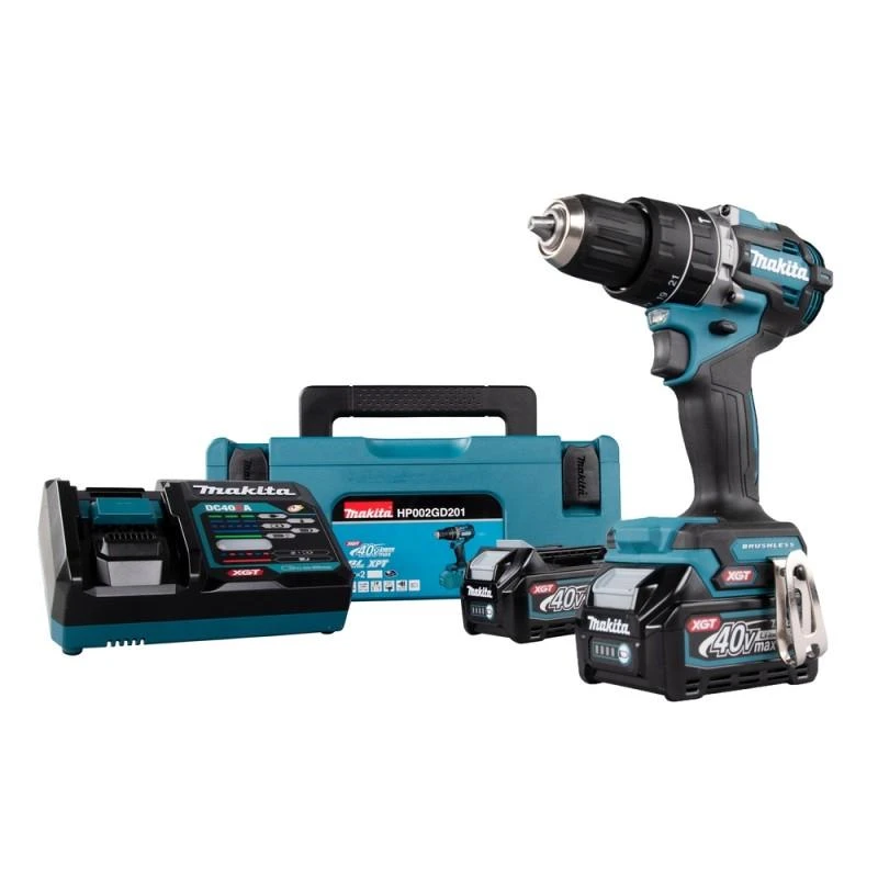 Akumuliatorinis smūginis gręžtuvas-suktuvas Makita HP002GD201 40V Max XGT