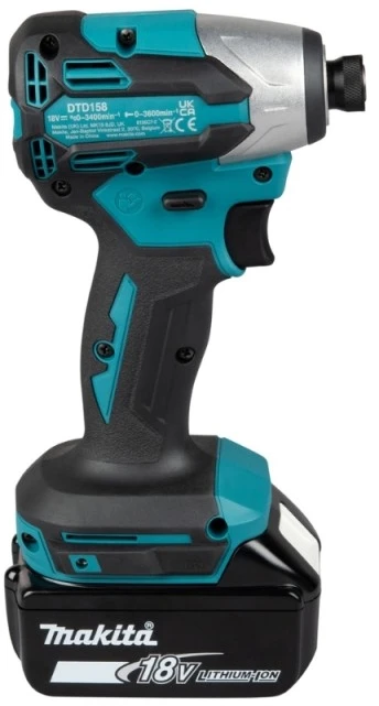 Makita DTD158Z Akumuliatorinis smūginis suktuvas, 18 V,Li-ion 170 Nm, LED, Be akumuliatorių ir kroviklio!