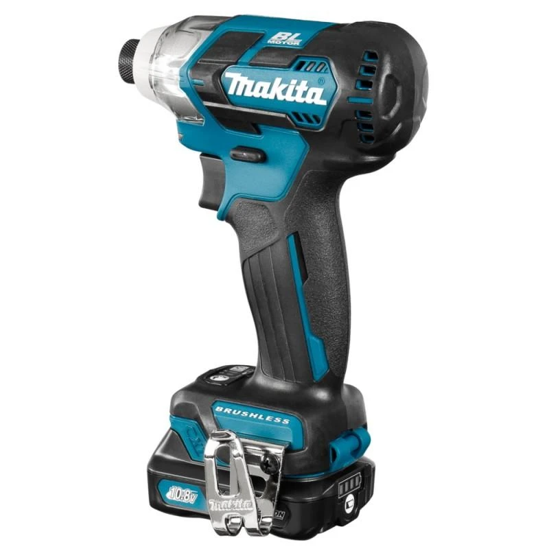 Makita TD111DSAJ Akumuliatorinis smūginis suktuvas, 12V MAX, 2x2,0 Ah Li-ion 135 Nm, 0,97kg, 1/4", LED, MAKPACK