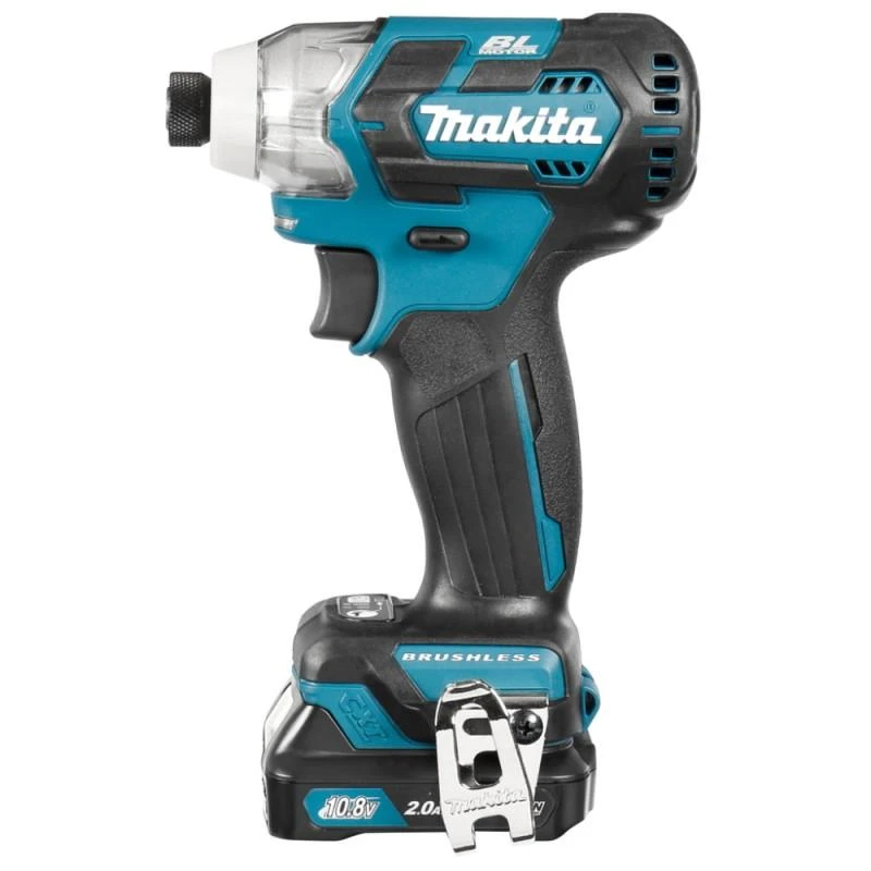 Makita TD111DSAJ Akumuliatorinis smūginis suktuvas, 12V MAX, 2x2,0 Ah Li-ion 135 Nm, 0,97kg, 1/4", LED, MAKPACK