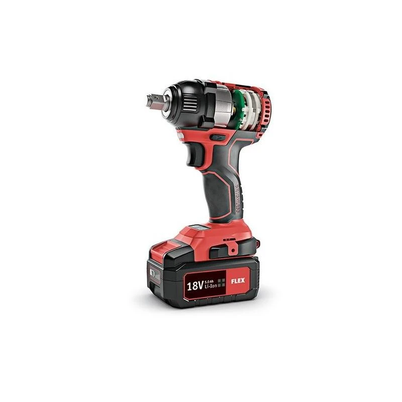 Akumuliatorinis smūginis veržliasukis FLEX IW 1/2" 18.0-EC/5.0 Set