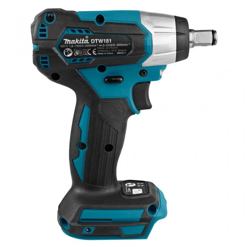 Makita DTW181Z Akumuliatorinis smūginis veržliasukis 18V, 210 Nm, LED 1/2", Be akumuliatorių ir kroviklio!