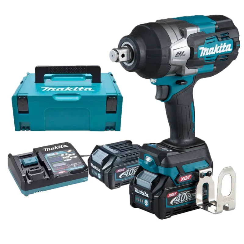 Makita TW001GM201 Smūginis veržliasukis XGT, 3/4", 1800Nm, 2xLED, bešepetėlinis variklis, 2X4,0Ah, greitasis kroviklis; MAKPAC lagaminas