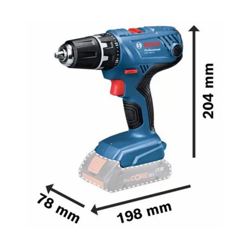 Bosch Akumuliatorinis gręžtuvas-suktuvas GSR 18V-21, 2x2.0Ah, GAL 18V-40