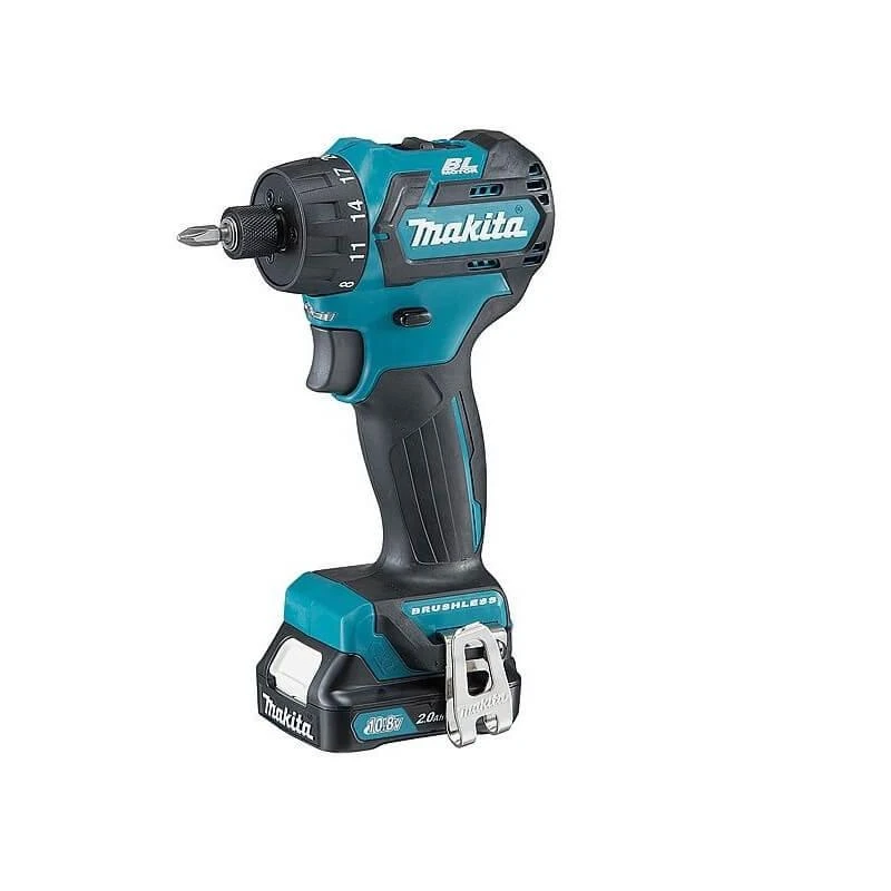 Makita DF032DSAJ Akumuliatorinis gręžtuvas, 12V MAX, 2x2,0 Ah Li-ion 35/21 Nm, 0,88kg, 1/4", LED 2-speed, BL, MAKPACK