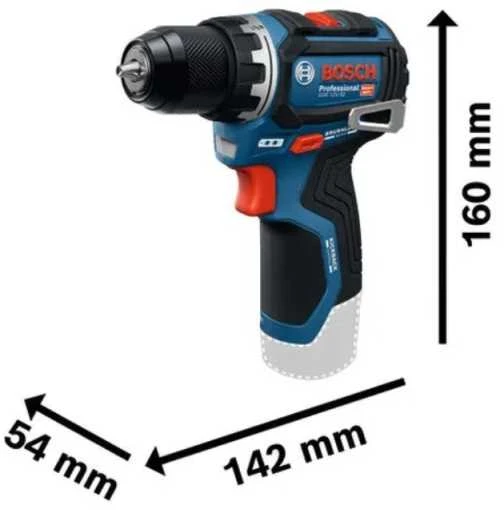Bosch GSR 12V-32 matmenų schema