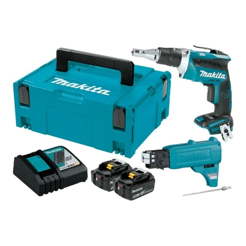 Makita akumuliatorinis suktuvas DFS452TJX2 visame komplekte