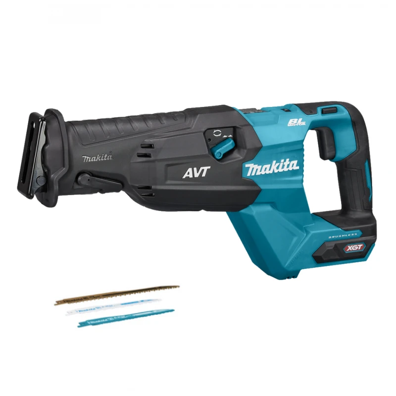 Makita JR002GZ Reciprocating saw XGT, 32mm stroke; švytuoklinio pjovimo funkcija, AVT; greitas ašmenų keitimas; bešepetėlinis variklis, "Z" versija - komplektuojamas be akumuliatoriaus ir kroviklio