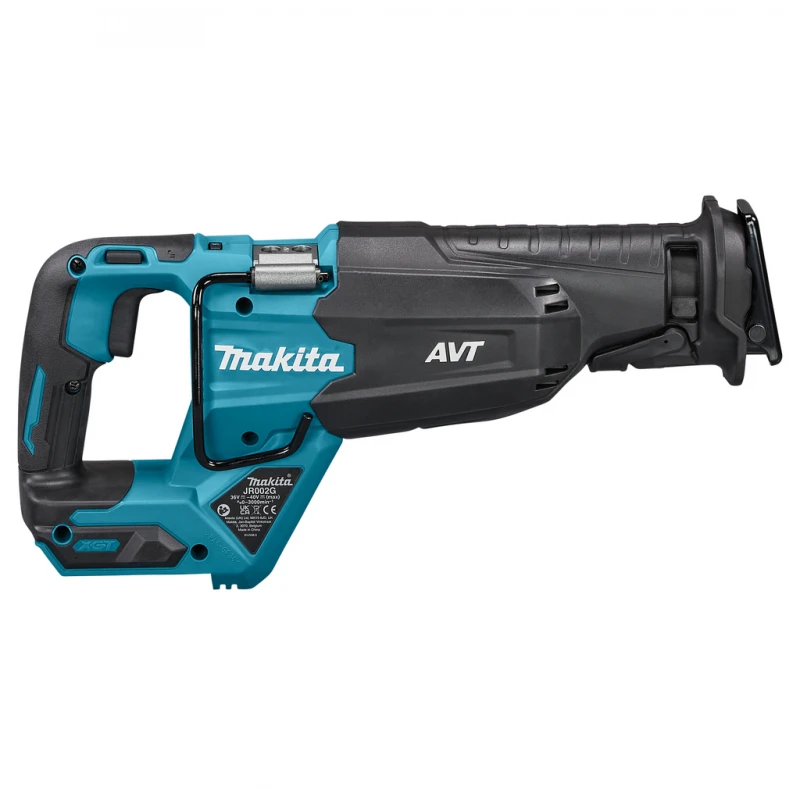 Makita JR002GZ Reciprocating saw XGT, 32mm stroke; švytuoklinio pjovimo funkcija, AVT; greitas ašmenų keitimas; bešepetėlinis variklis, "Z" versija - komplektuojamas be akumuliatoriaus ir kroviklio