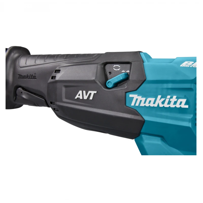 Makita JR002GZ Reciprocating saw XGT, 32mm stroke; švytuoklinio pjovimo funkcija, AVT; greitas ašmenų keitimas; bešepetėlinis variklis, "Z" versija - komplektuojamas be akumuliatoriaus ir kroviklio